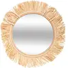 Image de Miroir Enfant Lion Raphia D38cm - Atmosphera
