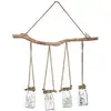 Image de Suspension De 4 Fleurs Sechées Pot Verre H45cm - Atmosphera