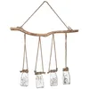 Image de Suspension de 4 fleurs sechées pot verre H45cm - Atmosphera Créateur dintérieur