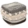 Image de Pouf Bohème Noir Et Beige 45x45cm - Atmosphera