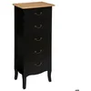 Image de Chiffonnier Chrysa noir 5 tiroirs - Atmosphera Créateur dintérieur