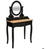 Image de Coiffeuse Chrysa noir 3 tiroirs - Atmosphera Créateur dintérieur