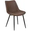 Image de Chaise "olwen" Effet Cuir Marron - Atmosphera Createur D'interieur