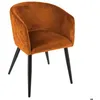 Image de Fauteuil Marlo velours ambre - Atmosphera Créateur dintérieur