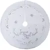 Image de Déco De Noël Tapis Pour Pied De Sapin En Feutrine Blanche D 90 Cm