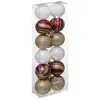 Image de Lot De 12 Boules De Noël "héritage" 4cm Rouge & Blanc
