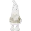 Image de Gnome de Noël Blanc Doré 45cm