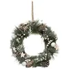 Image de Couronne de Noël - PARIS PRIX - 32cm - Vert - Bois - Décoration Intérieure