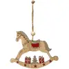 Image de Sujet De Noël En Bois Cheval Bascule 10 Cm - Feeric Lights & Christmas