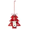Image de Sujet De Noël En Bois Sapin Rouge Renne 12 Cm - Feeric Lights & Christmas