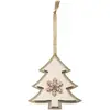 Image de Sujet De Noël Bois Sapin Doré Beige 12 Cm - Feeric Lights & Christmas