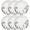 Image de Lot De 6 Assiettes À Dessert "white Floral" 20cm Blanc