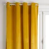 Image de Rideau occultant velours jaune moutarde 140x260cm - Atmosphera Créateur dintérieur