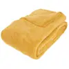 Image de Plaid Microfibre Jaune Moutarde 180x230cm - Atmosphera