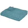 Image de Plaid Bouclette Fausse Fourrure Bleu Orage 180x230cm - Atmosphera