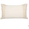 Image de Coussin Macra en macramé blanc ivoire 30x50cm - Atmosphera createur dinterieur - Ivoire