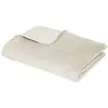 Image de Dessus De Lit Delia Feuille Velours Blanc Ivoire 240x260cm - Atmosphera