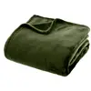 Image de Plaid Flanelle Vert Kaki 180x230cm - Atmosphera
