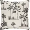 Image de Housse De Coussin Palm Noir Et Blanc 40x40cm - Atmosphera