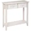 Image de Console "hina" Avec Étagère Bois Blanchi L80cm - Atmosphera Createur D'interieur