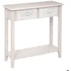 Image de Console Hina avec étagère bois blanchi L80cm - Atmosphera Créateur dintérieur