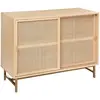Image de Buffet 2 Portes "rayo" Cannage Rotin 100x79cm - Atmosphera Createur D'interieur