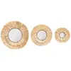 Image de 3 Miroirs Alba Raphia D20/30/40cm - Atmosphera