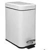 Image de Poubelle rectangulaire soft close inox 5L blanc - 5 five simply smart