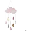 Image de Suspension enfant Nuage bois rose H615cm - Atmosphera Créateur dintérieur