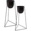 Image de Set De 2 Pots Métal Noir - Atmosphera Createur D'interieur
