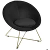 Image de Fauteuil Evan velours noir - Atmosphera createur dinterieur