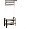 Image de Penderie vestiaire 2 étagères Jano bois noir - 5 five simply smart