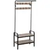 Image de Penderie vestiaire 2 étagères jano bois noir JANO