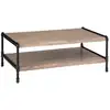 Image de Table Basse Design Bois Et Métal Industriel Siam - L. 120 X H. 40 Cm - Noir