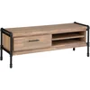 Image de Meuble Tv Industriel Métal Et Bois Siam - L. 130 X H. 45 Cm - Marron Bois