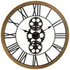 Image de Horloge mécanique Maelo en bois et métal D70cm - Atmosphera Créateur dintérieur
