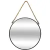 Image de Miroir Corde Métal Noir D38cm - Atmosphera