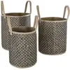 Image de Set De 3 Paniers À Anses Nomade Roseau D24/28/33cm - Atmosphera