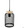 Image de Suspension Zely métal noir D15cm - Atmosphera Créateur dintérieur
