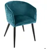 Image de Fauteuil Marlo velours bleu canard - Atmosphera Créateur dintérieur