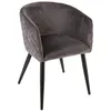 Image de Fauteuil Marlo velours gris ardoise - Atmosphera Créateur dintérieur