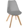 Image de Chaise "baya" Pieds Hêtre Gris - Atmosphera Créateur D'intérieur