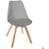 Image de Chaise Baya pieds hêtre gris - Atmosphera Créateur dintérieur
