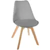 Image de Chaise baya pieds hêtre gris BAYA