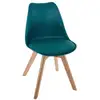 Image de Chaise baya pieds hêtre bleu canard BAYA