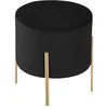 Image de Tabouret "living" Velours Noir - Atmosphera Créateur D'intérieur