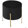 Image de Tabouret Living velours noir - Atmosphera Créateur dintérieur