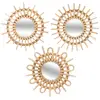 Image de Set De 3 Miroirs Soleil Rotin D28cm - Atmosphera