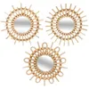 Image de Set de 3 miroirs Soleil rotin D28cm - Atmosphera Créateur dintérieur