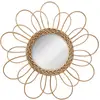 Image de Miroir Fleur Rotin D38cm - Atmosphera